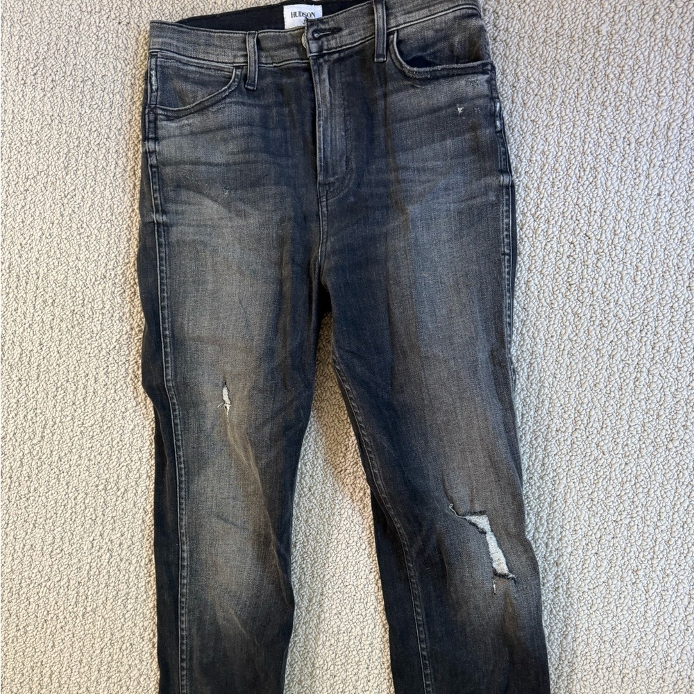 Hudson Vintage Holly Black Distressed Jean - Size 28